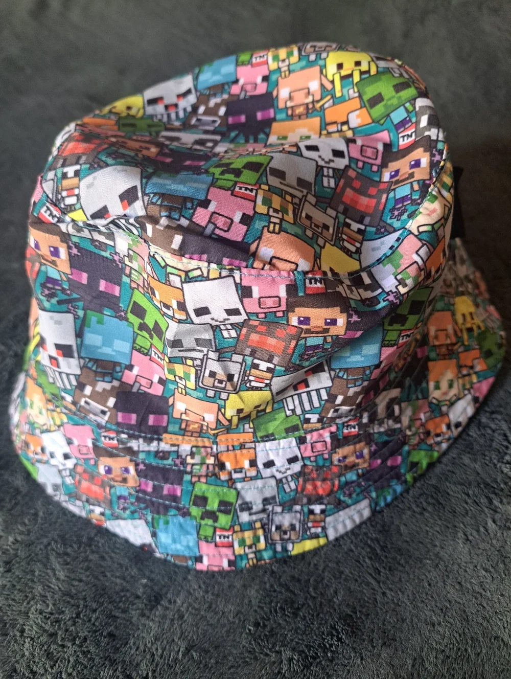 Minecraft Light Green Creeper Bucket Hat